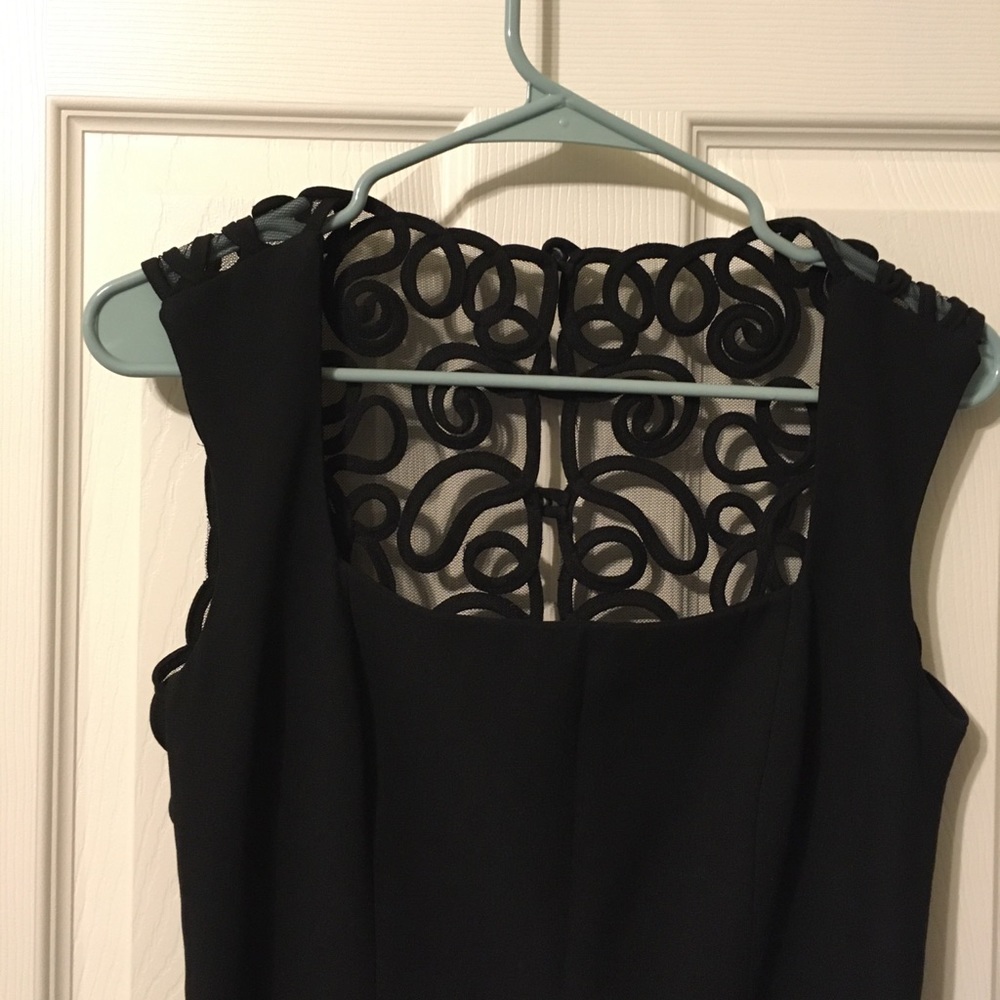 Ann Taylor vintage 90s little black dress w/ intricate back detail sz 6 - Picture 2 of 11